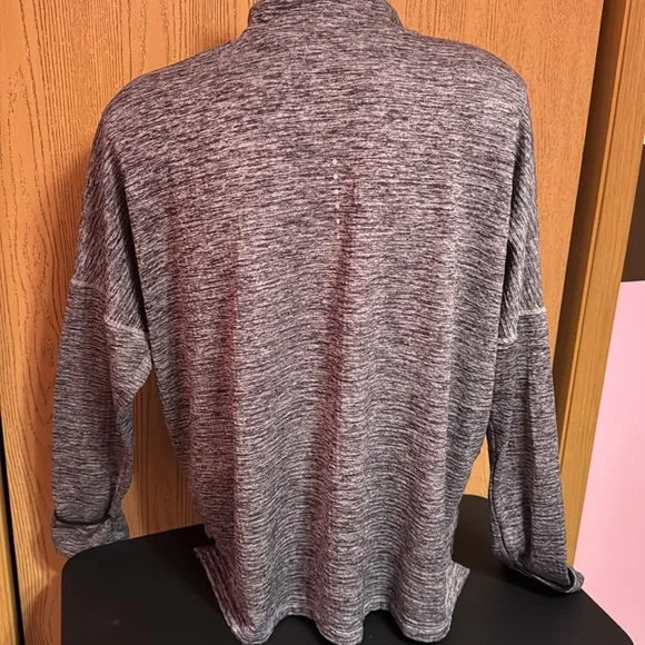 Nike Heathered Gray Quarter-Zip Top - Picture 3 of 4